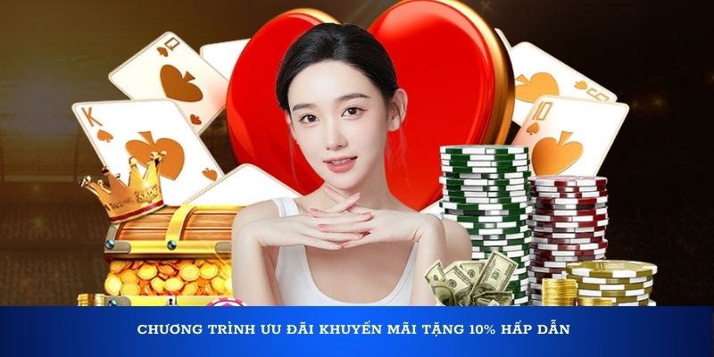 Chương trình ưu đãi khuyến mãi tặng 10% hấp dẫn